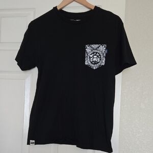 Vans Black Tee with Graphic Pocket